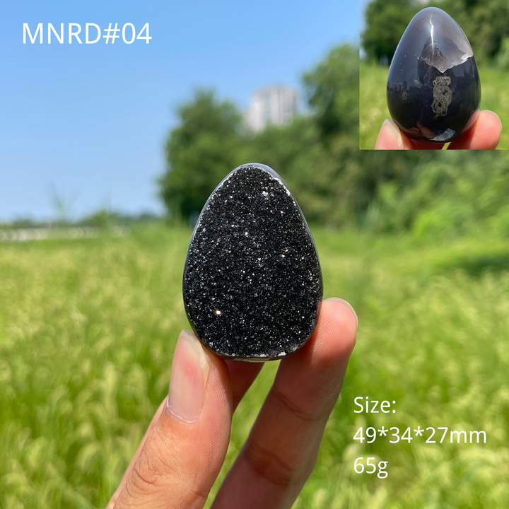 Unique,Natural Crystal Agate Druzy Egg