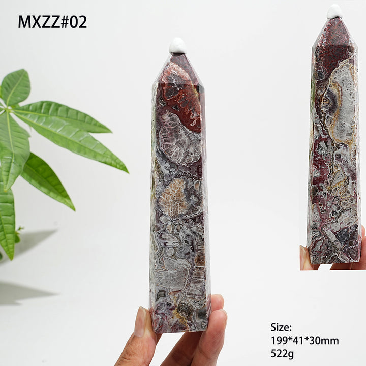 Unique,Natural Crystal Large Mexican Agate Point