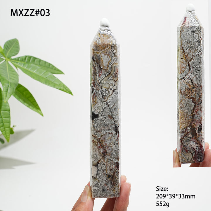 Unique,Natural Crystal Large Mexican Agate Point