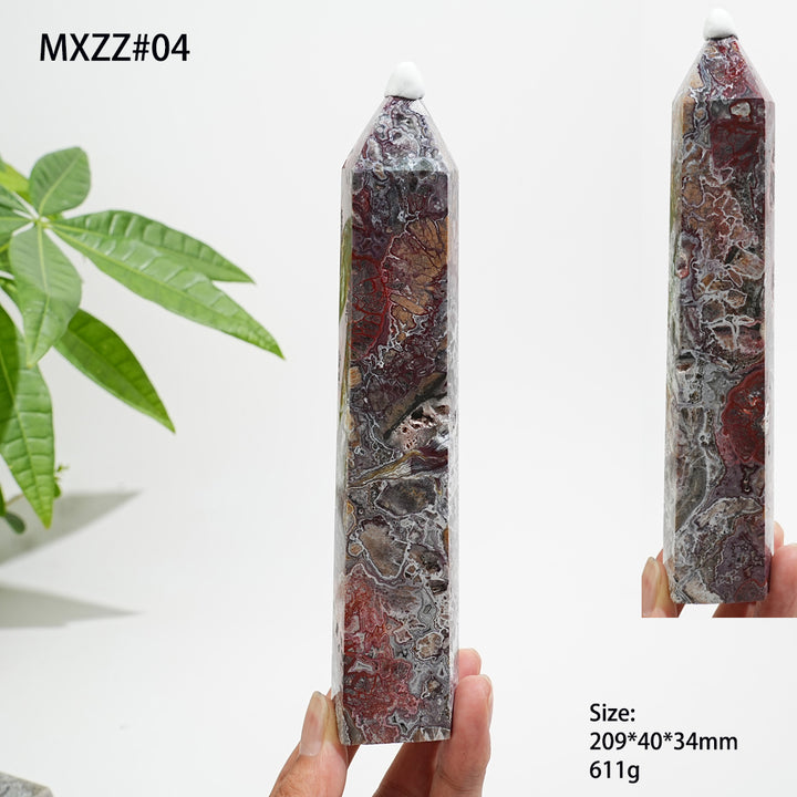 Unique,Natural Crystal Large Mexican Agate Point