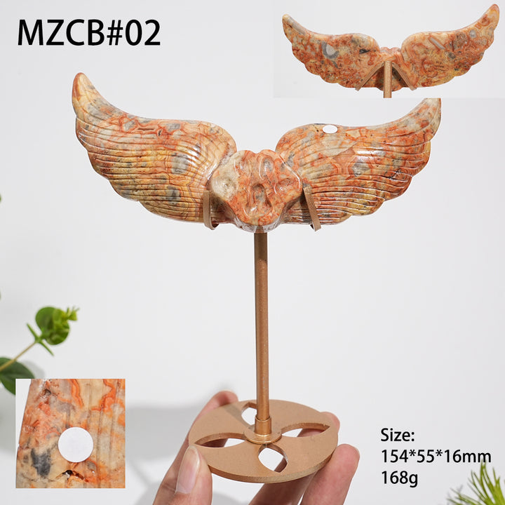Unique,A Slightly Imperfect Natural Crystal Crazy Agate Cat Paw Wing