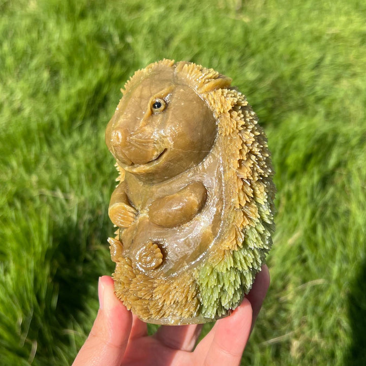 Natural Carving Serpentine Hedgehog