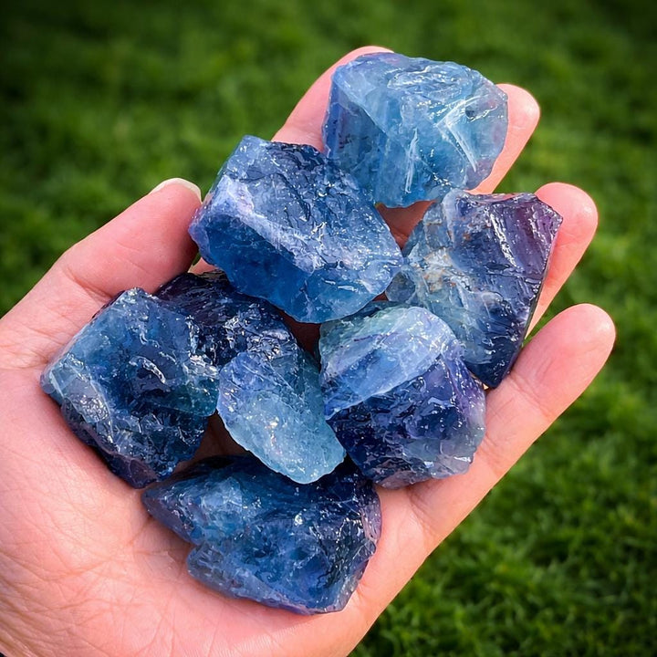 Natural Blue Fluorite Raw Stone
