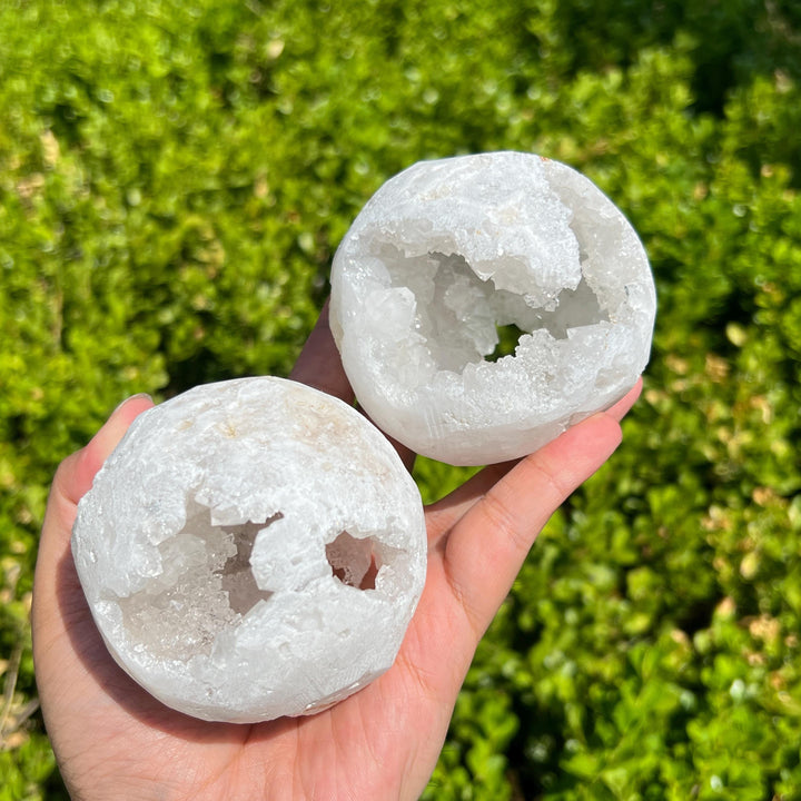 Natural Moroccan Agate Geode Sphere