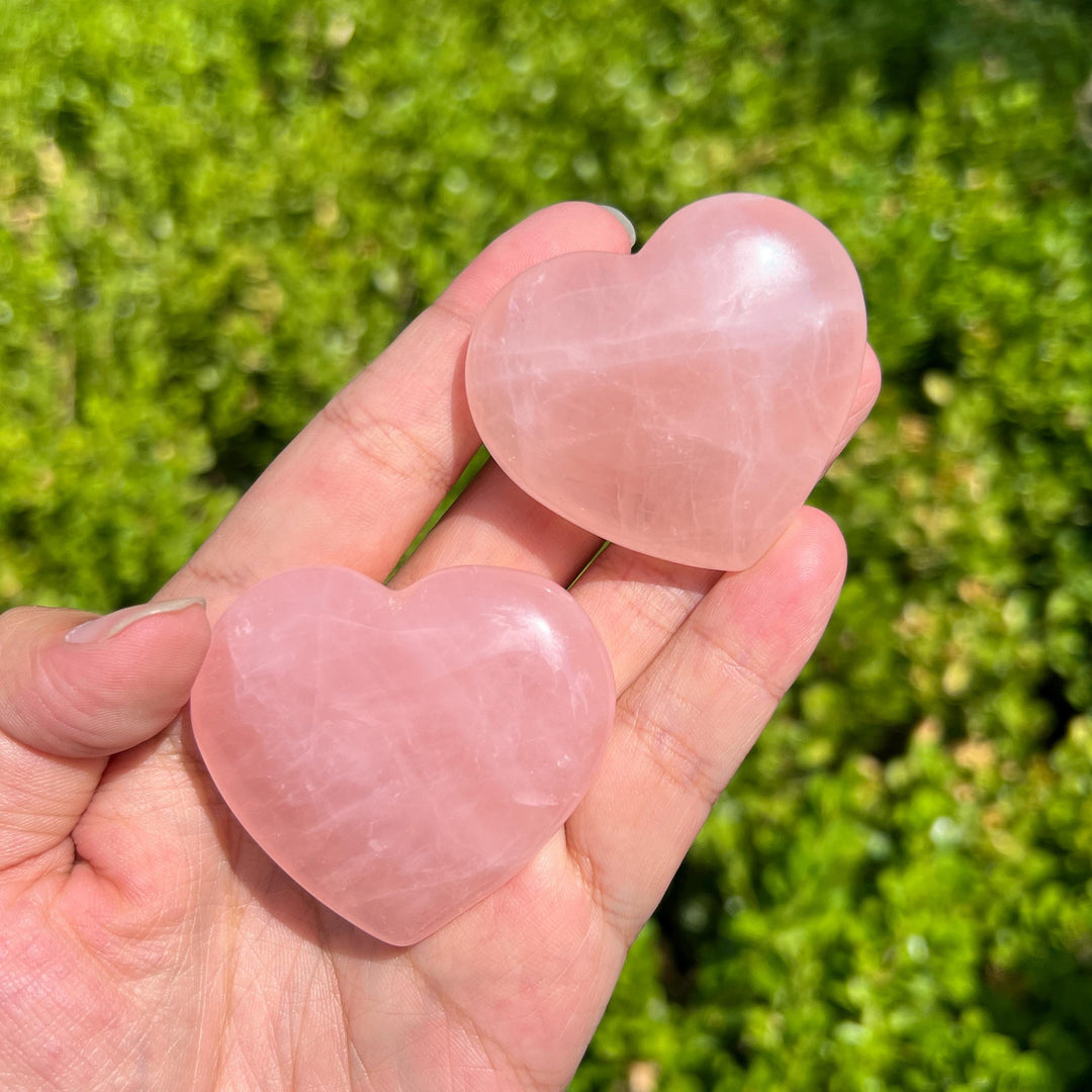 Carved Rose Quartz Heart