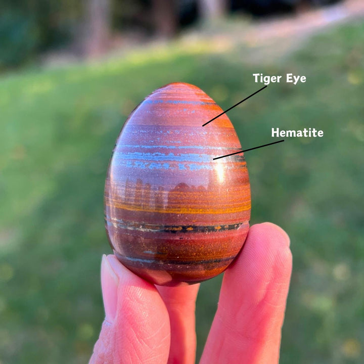 Natural Tiger Eye Hematite Egg