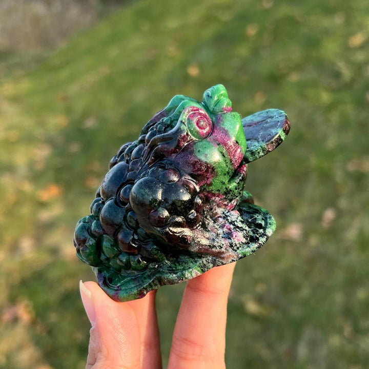 Natural Ruby in Zoisite Money Toad