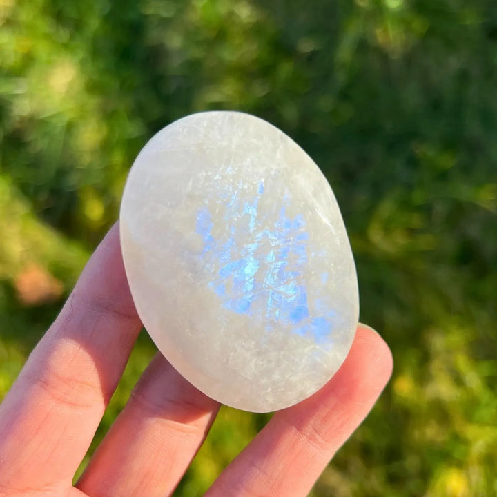 Natural Moonstone Palm Stone