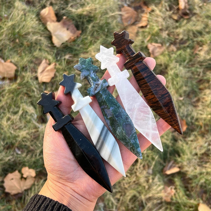 Natural Crystal Carving Dagger