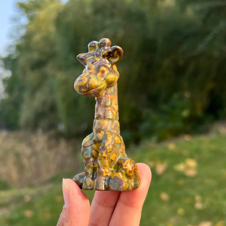 Natural Conglomerate Jasper Giraffe