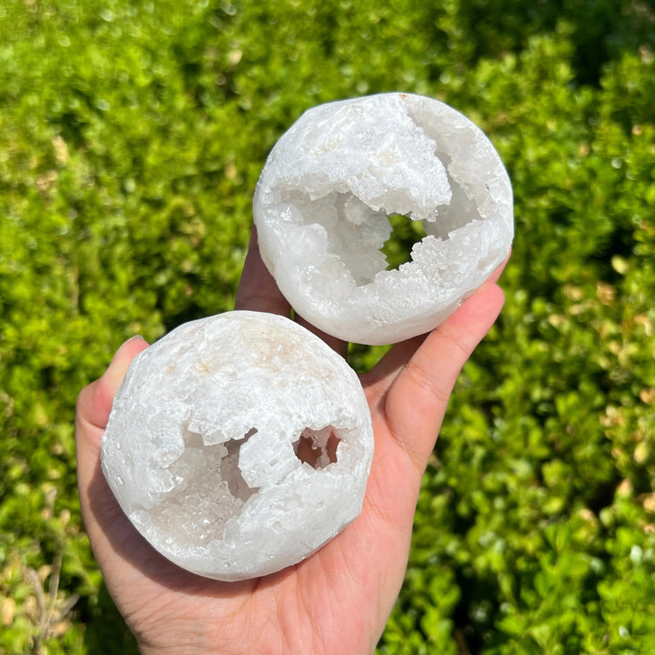 Natural Moroccan Agate Geode Sphere