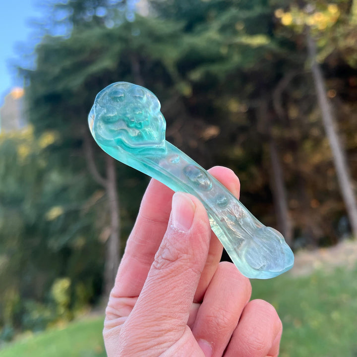 Natural Crystal Carving Fluorite Ruyi