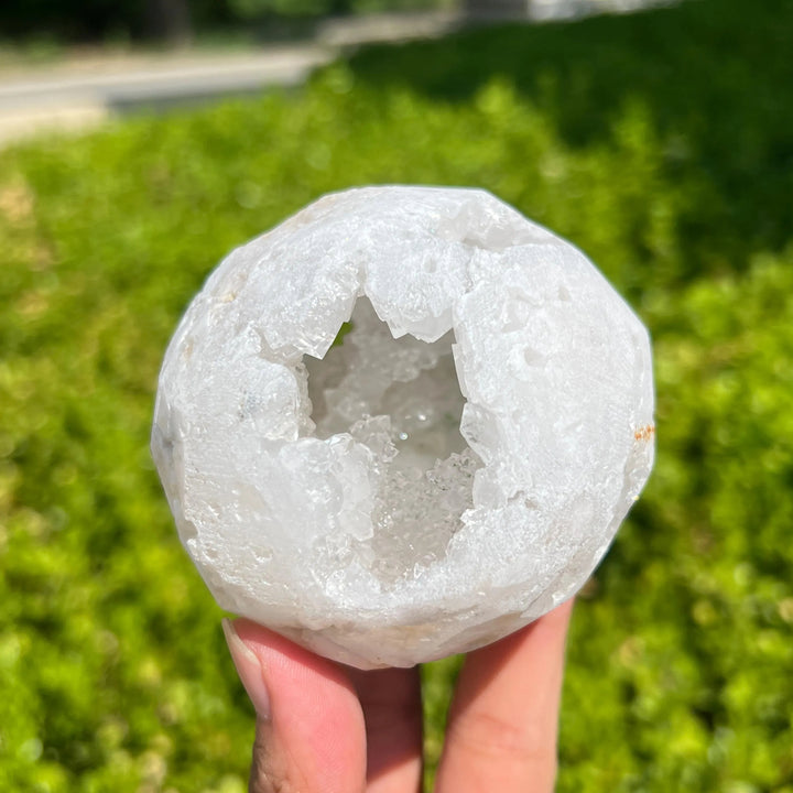 Natural Moroccan Agate Geode Sphere