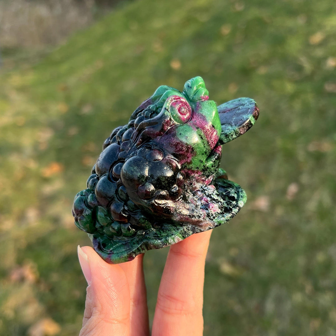 Natural Ruby in Zoisite Money Toad