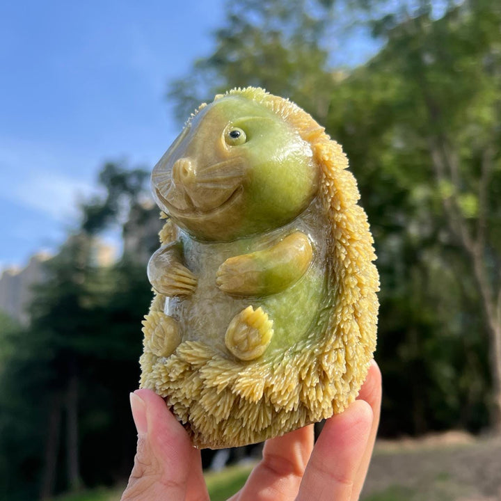 Natural Crystal Serpentine Hedgehog