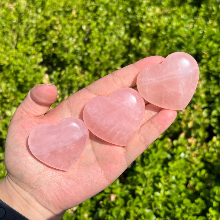 Carved Rose Quartz Heart