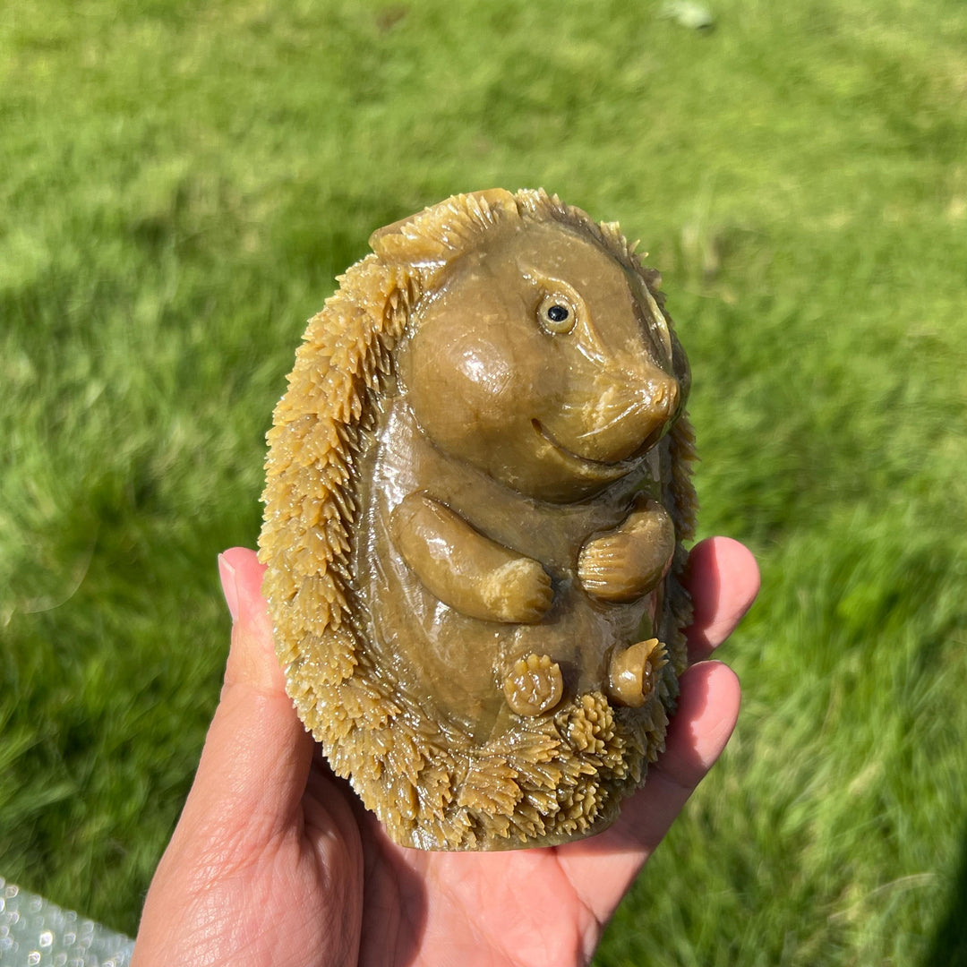 Natural Carving Serpentine Hedgehog