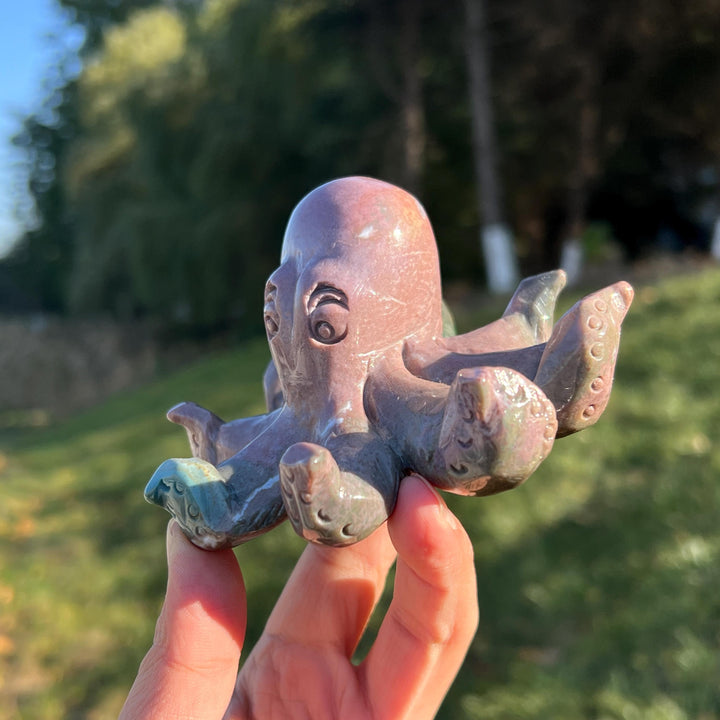 Unique Natural Ocean Jasper Octopus