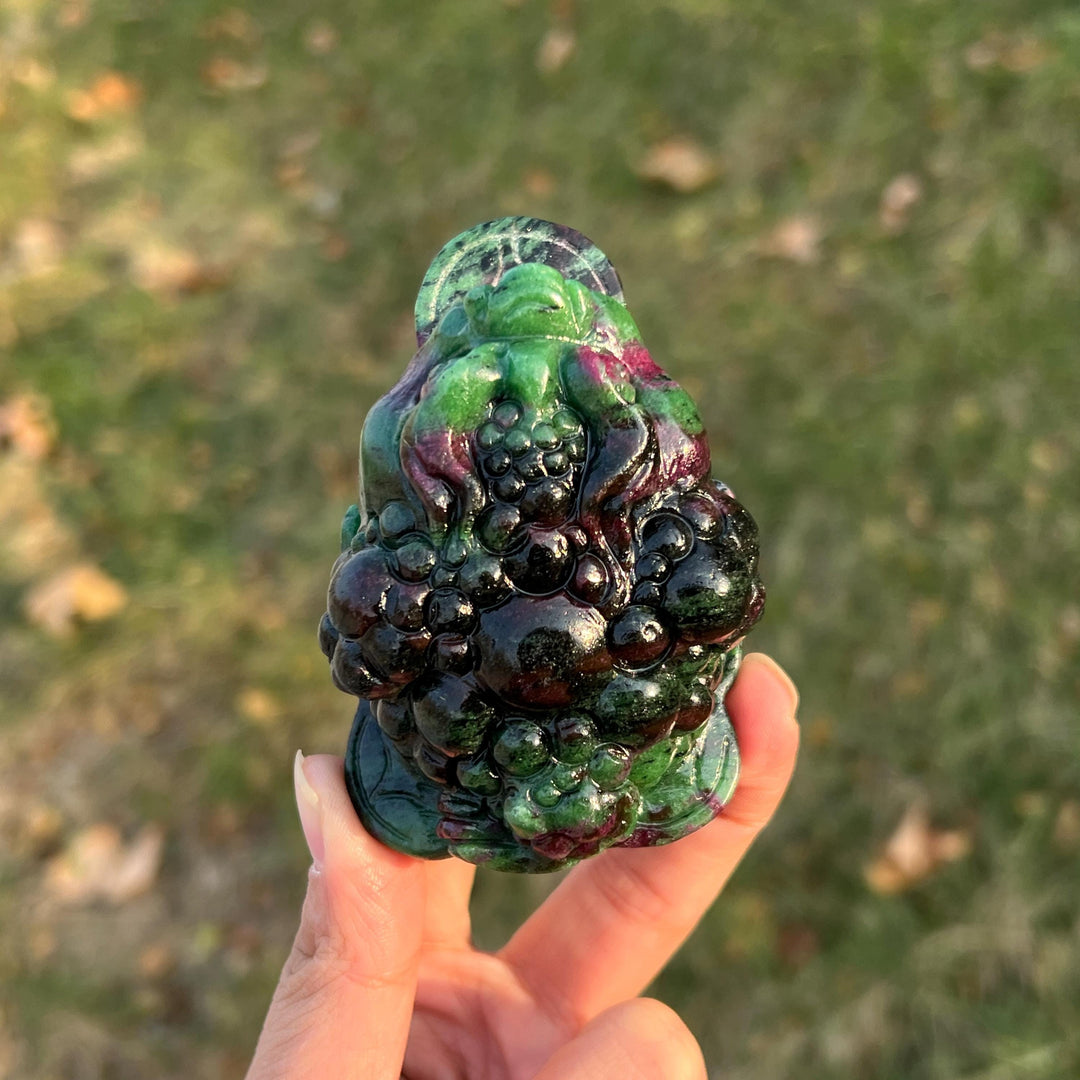Natural Ruby in Zoisite Money Toad