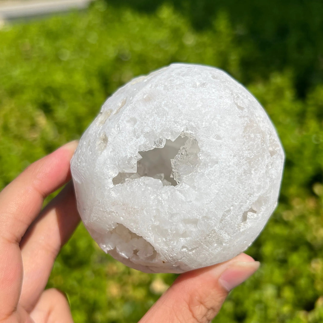 Natural Moroccan Agate Geode Sphere
