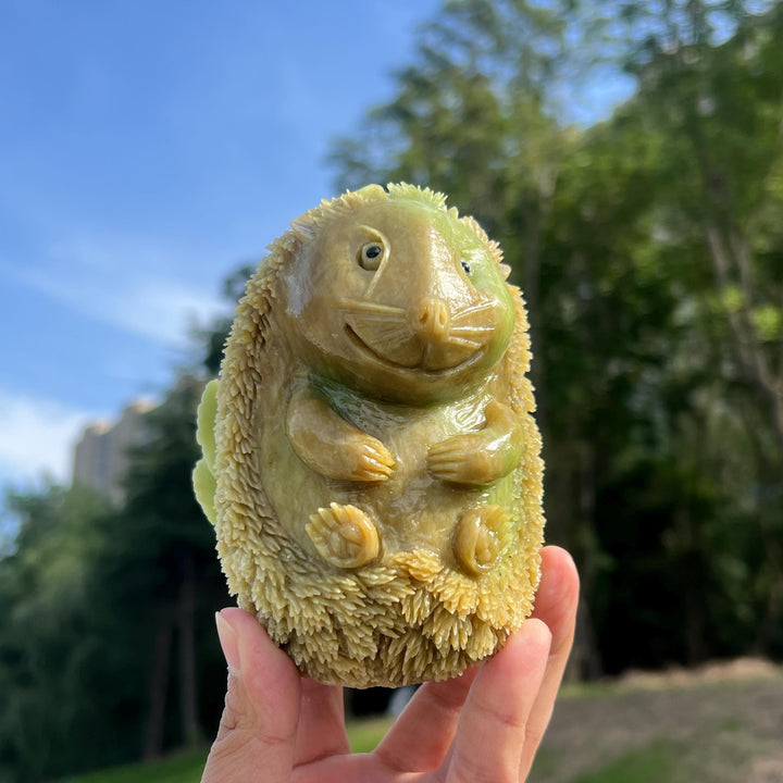 Natural Crystal Serpentine Hedgehog