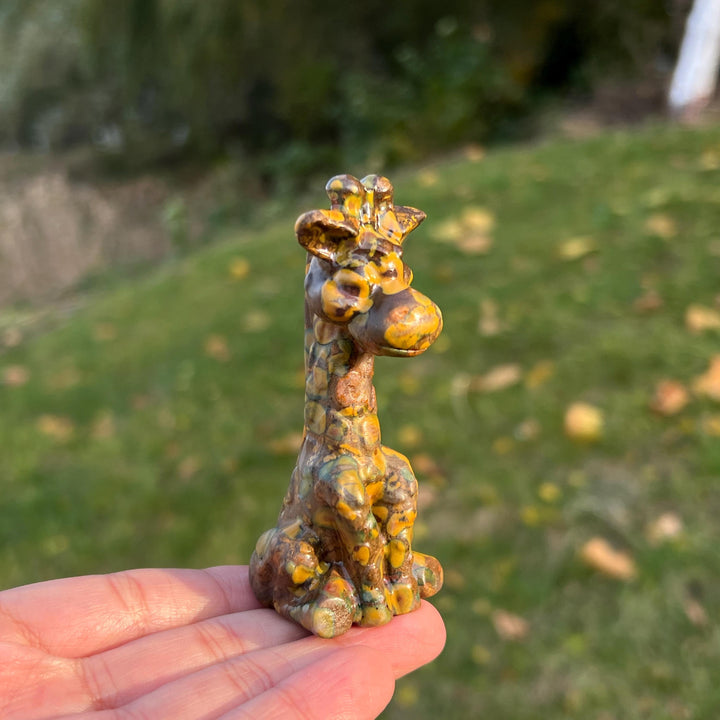 Natural Conglomerate Jasper Giraffe