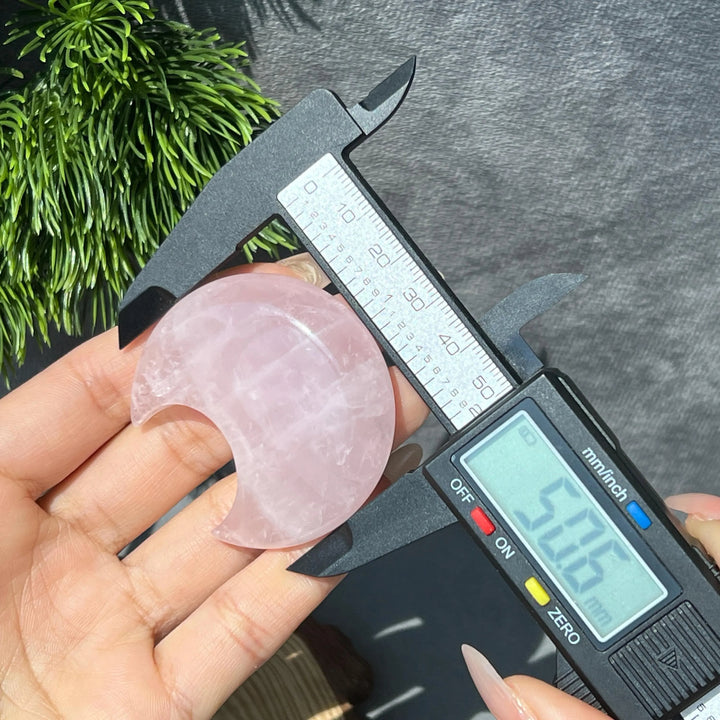 Natural Rose Quartz Moon