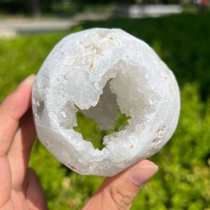 Natural Moroccan Agate Geode Sphere