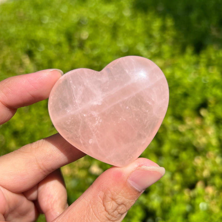 Carved Rose Quartz Heart