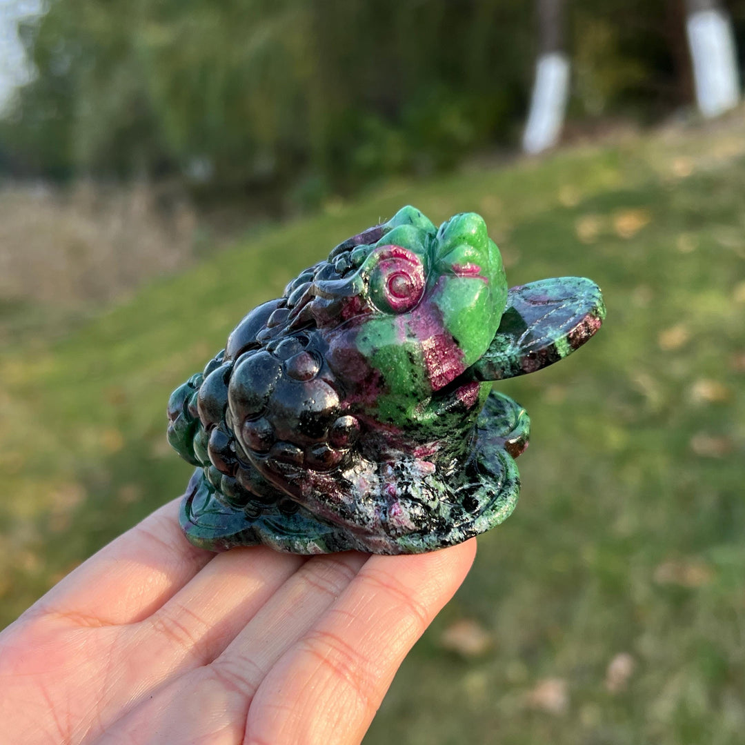 Natural Ruby in Zoisite Money Toad