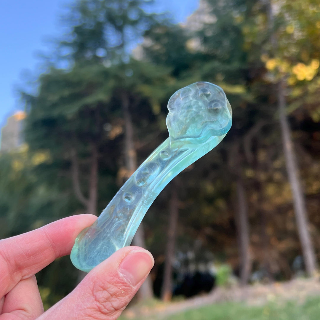 Natural Crystal Carving Fluorite Ruyi