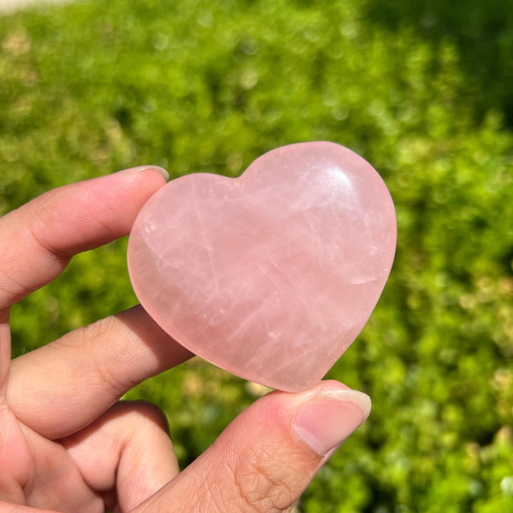 Carved Rose Quartz Heart