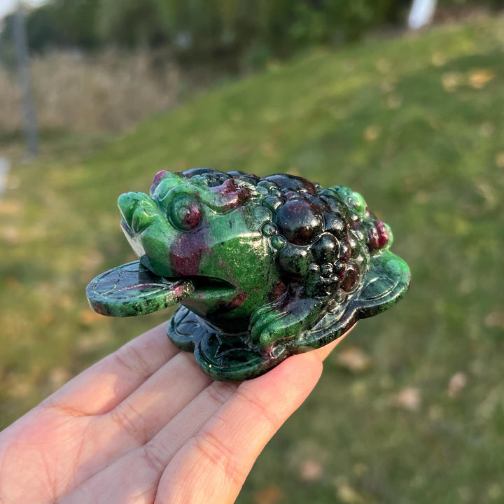 Natural Ruby in Zoisite Money Toad