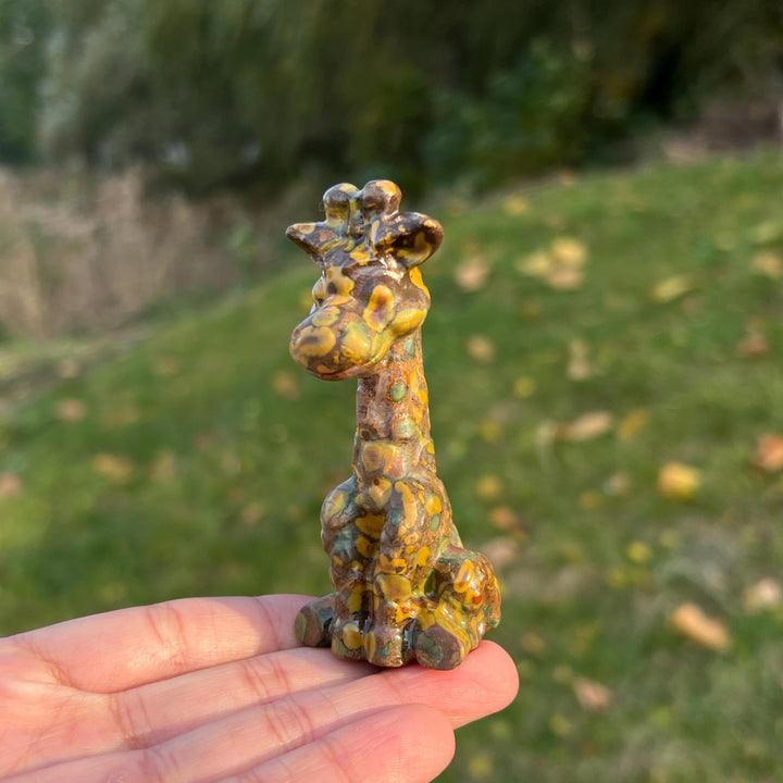 Natural Conglomerate Jasper Giraffe