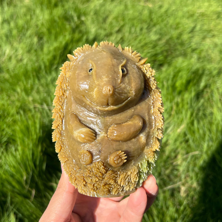 Natural Carving Serpentine Hedgehog