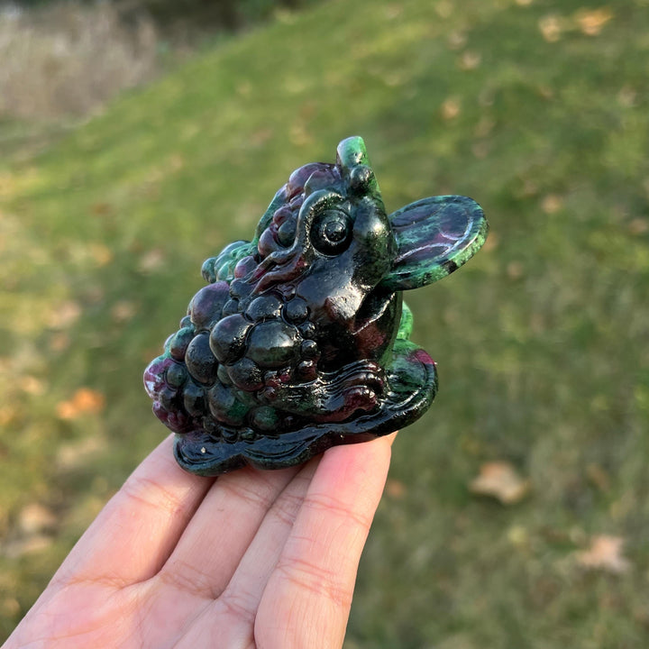 Natural Ruby in Zoisite Money Toad