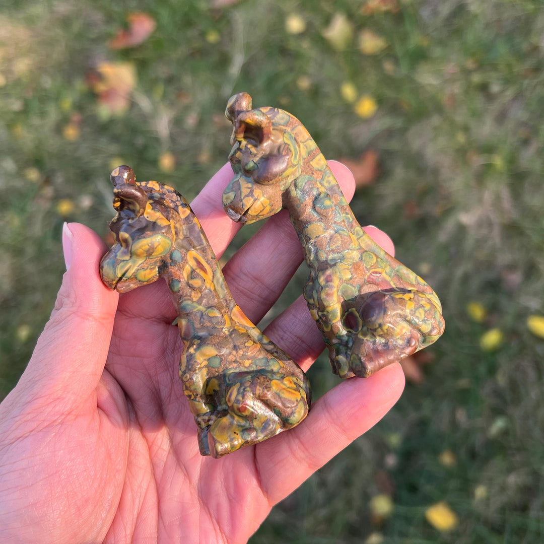 Natural Conglomerate Jasper Giraffe