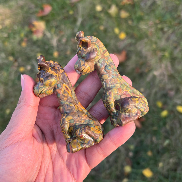 Natural Conglomerate Jasper Giraffe