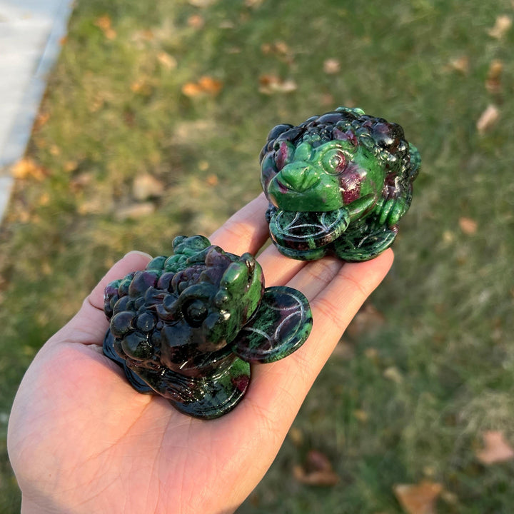 Natural Ruby in Zoisite Money Toad