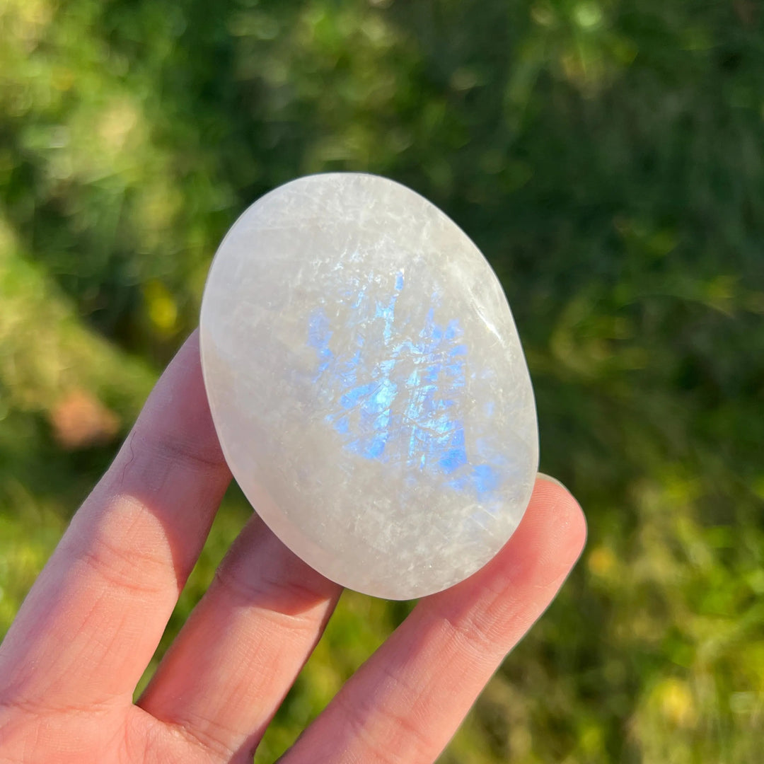 Natural Moonstone Palm Stone