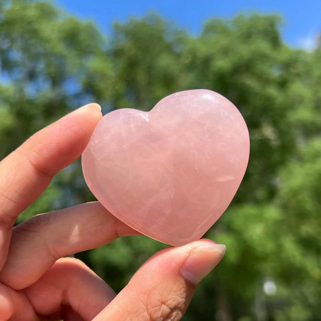Carved Rose Quartz Heart