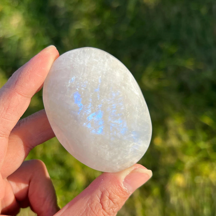 Natural Moonstone Palm Stone