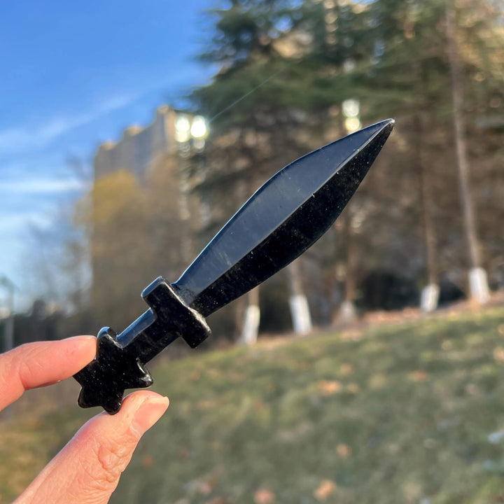 Natural Crystal Carving Dagger