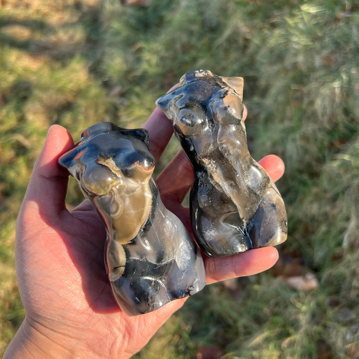 Natural Volcanic Agate Goddess Carving