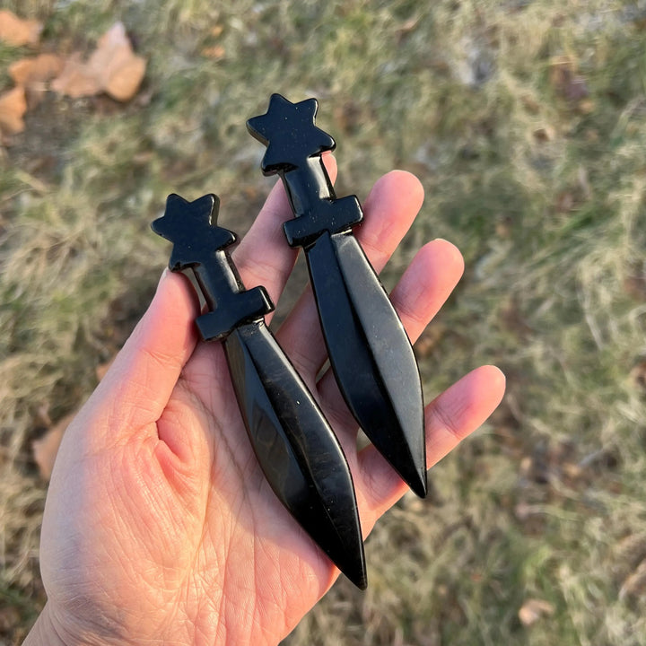 Natural Crystal Carving Dagger