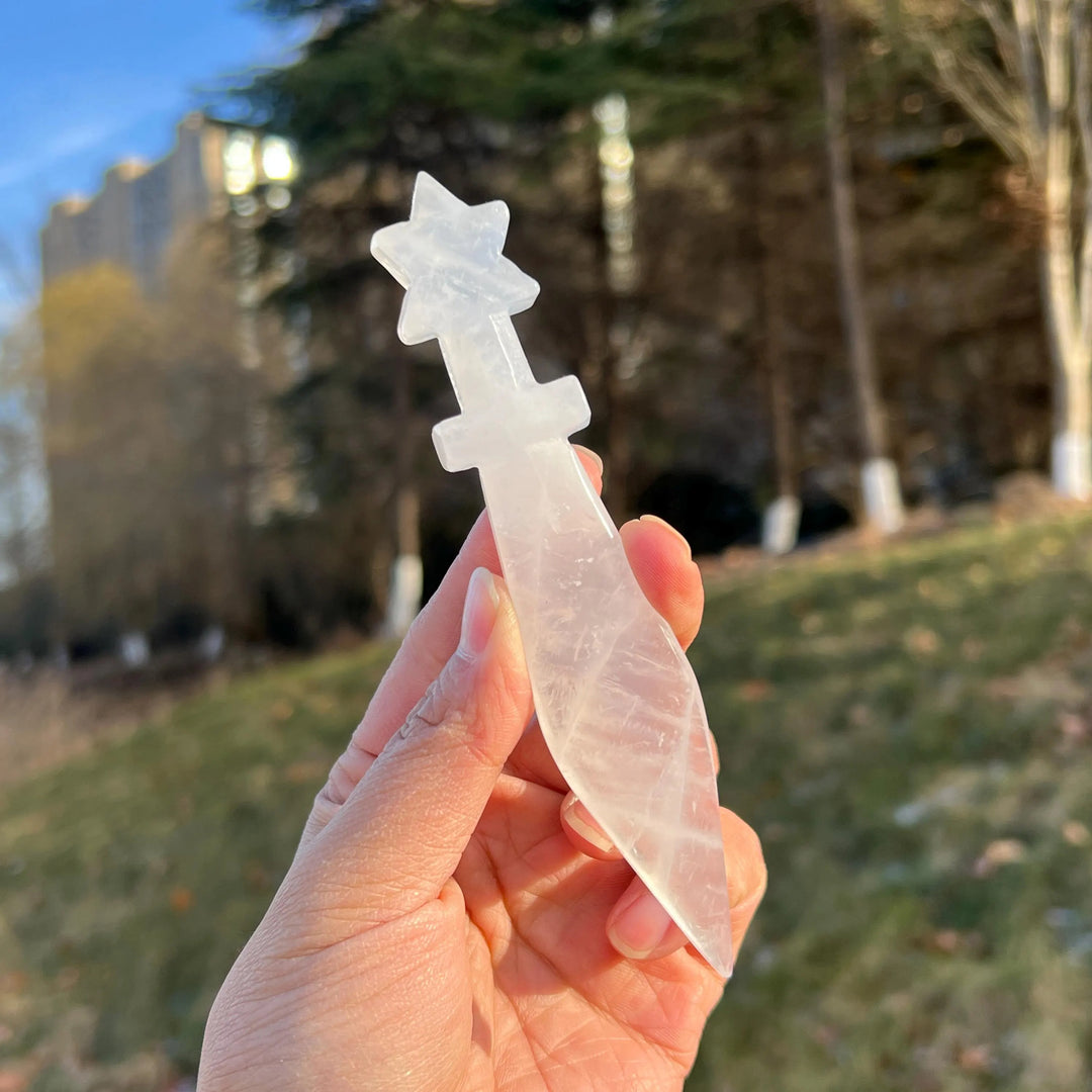 Natural Crystal Carving Dagger