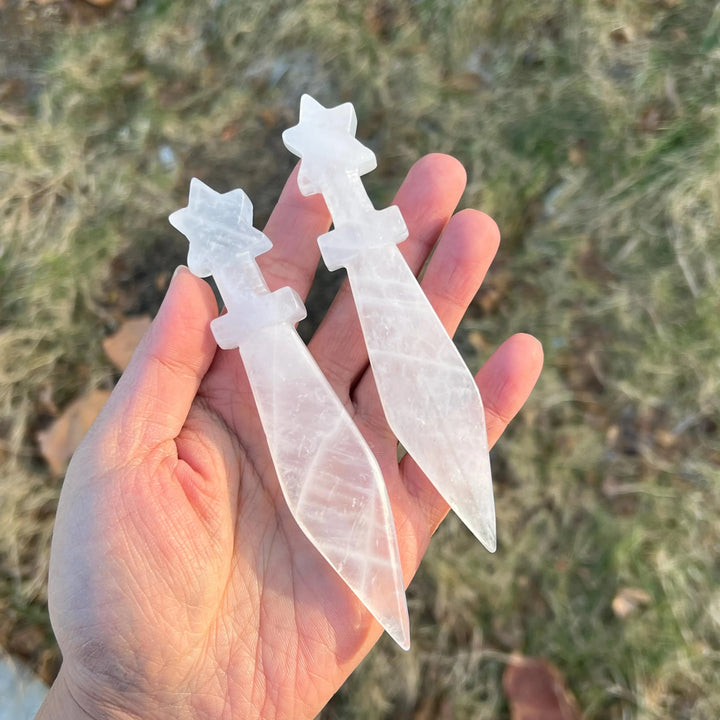 Natural Crystal Carving Dagger