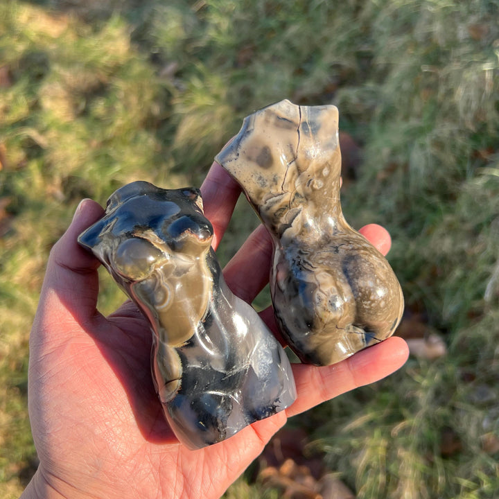 Natural Volcanic Agate Goddess Carving