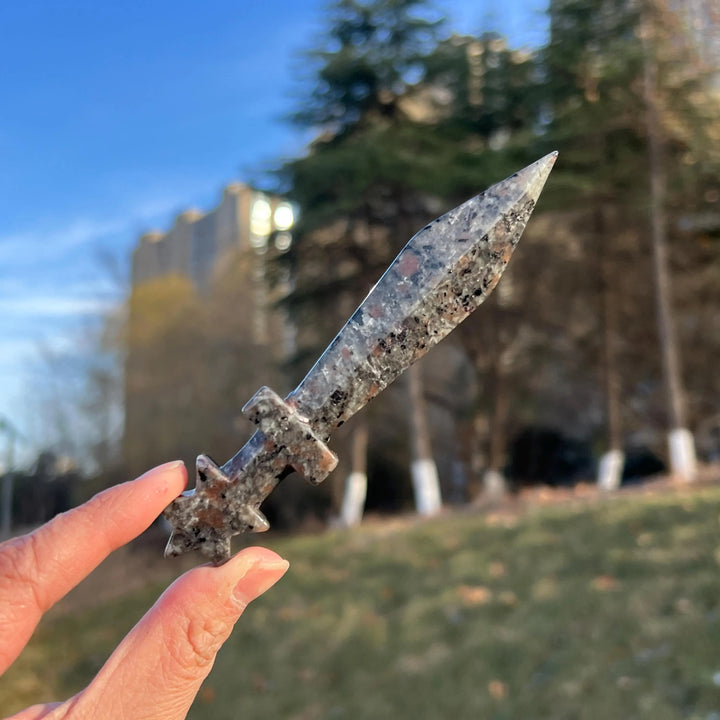 Natural Crystal Carving Dagger