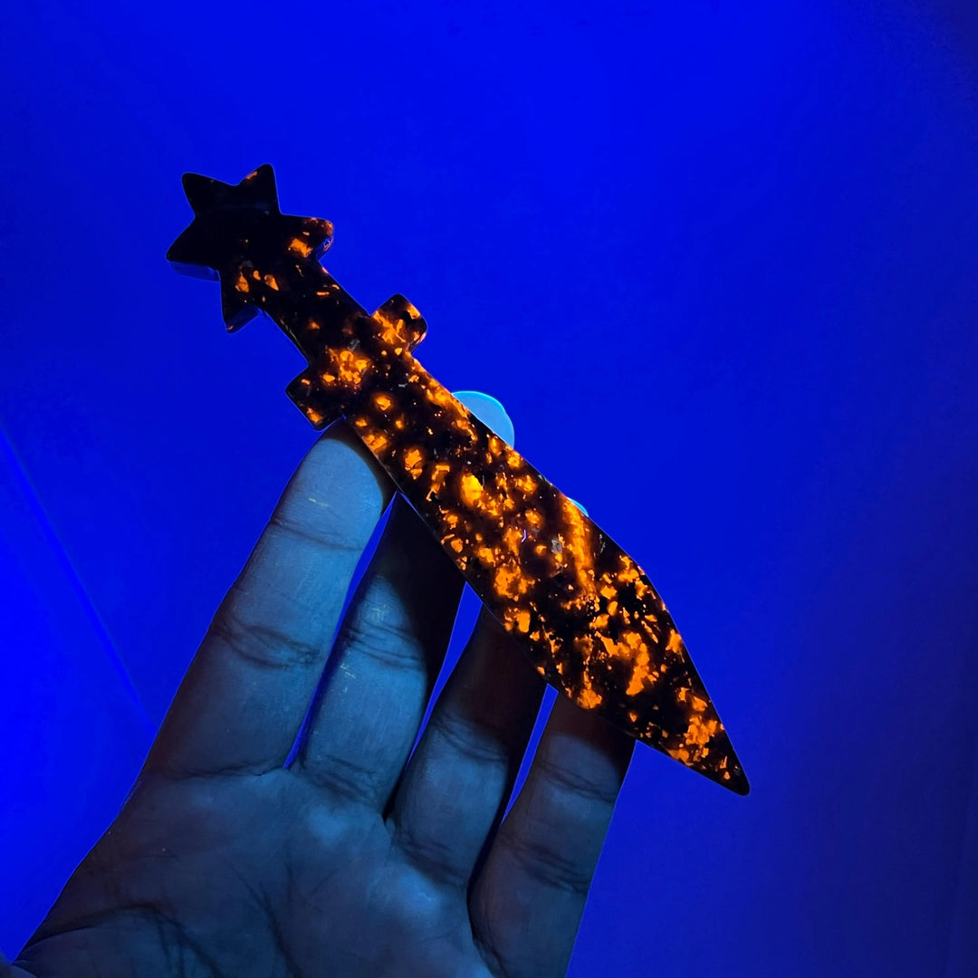 Natural Crystal Carving Dagger